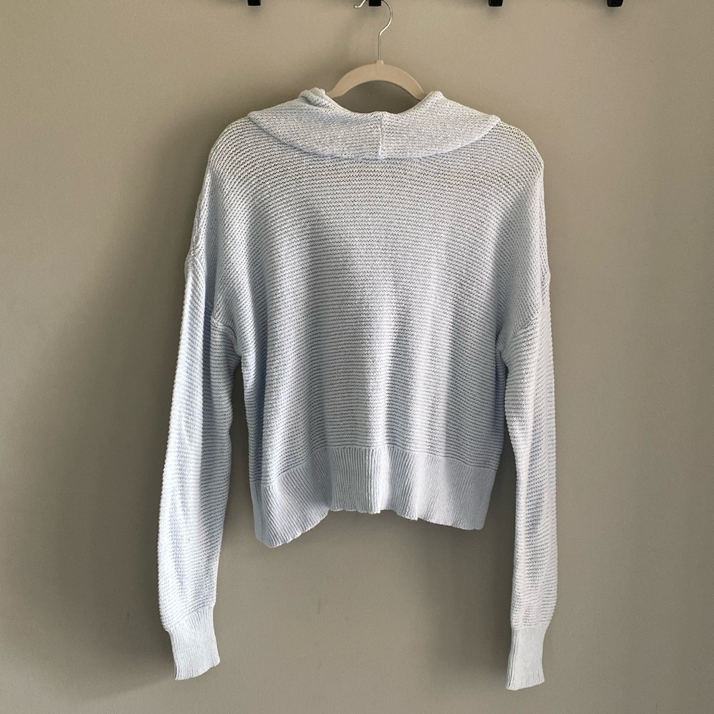 Large all in motion light knit baby blue sweatshirt- never worn